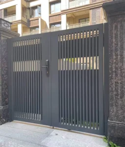 Estate Entry Gate Forged Iron Copper Main Door Modern Architectural Statement Fence for Hotels Hospitals