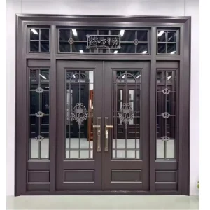 European Baroque Zinc Alloy Ornamental Villa Door, Powder Coated