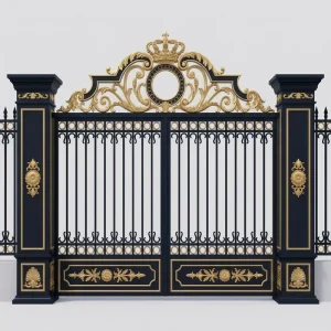 European Carved-Pattern Aluminum Courtyard Gate Custom Villa Entrance Gate