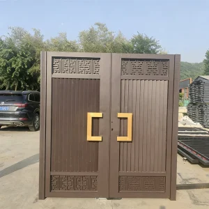 European Style Aluminum Art Sliding Entry Gate for Villa Courtyard with Manual Control and Installation Guide