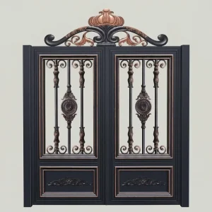 European Style Aluminum Courtyard Gate Corrosion Resistant Custom Villa Entrance Gate for Outdoor Yard