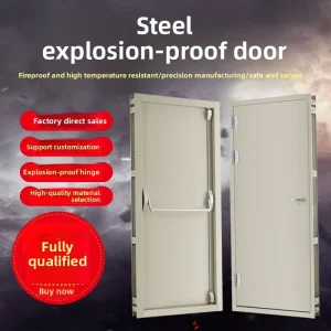 Explosion-Proof Steel Doors for Boiler Rooms, Chemical Plants, and Laboratories with Heavy-Duty Fire and Blast Resistance