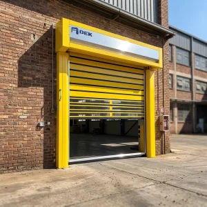 Exterior Aluminum Alloy Fast-Acting Thermal-Insulated Windproof Workshop Garage Warehouse Roll-Up Door