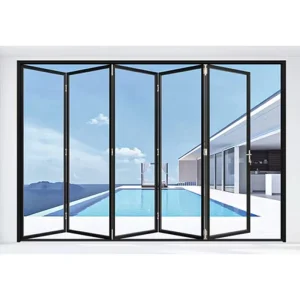 Exterior Aluminum Bi-Folding Door with Glass Folding Wall Heavy-Duty Bifold Door