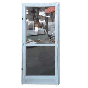 Exterior Aluminum Frame Storm Door Full Glass with Screen