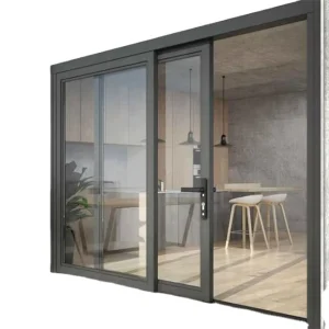 Exterior Glass Front Sliding Panel Door With Screen