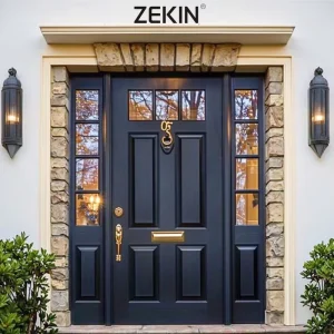 Exterior Residential Aluminum Security Pivot Entry Door, Hurricane Impact-Proof, Smart Front Door