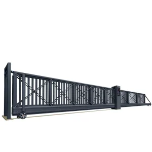 Extra-Long Heavy-Duty Security Electric Automatic Sliding Cantilever Gate for School, Villa, Hospital, and Gym Factory Supply