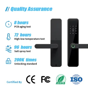 F7 Pro Biometric Door Lock Fingerprint Key Recognition App Wood Doors Apartments Rentals