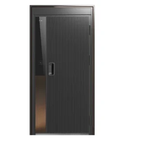 FD-P1&A-HE Smart Automatic Security Door with Doorbell Camera, Face Finger Recognition, Exterior Front Entrance Door for Villa