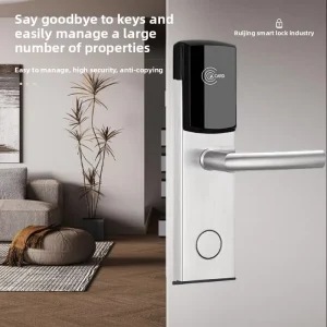 FK8001 Wooden Door Hotel Card-Swipe Proximity Smart Lock for Apartments, Guesthouses, Homestays, and Rental Rooms
