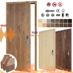 FSC-Certified HPL Fire-Rated Soundproof Door, US Standard, 40 dB, Office Use