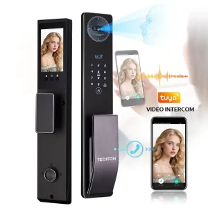 Face Recognition Smart Door Lock 6068 Mortise Fingerprint WiFi Digital Smart Lock with Camera for Home