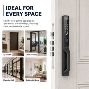 Face Recognition Smart Door Lock Fingerprint RFID Card Biometric Digital Lock for Apartment Office Commercial Security