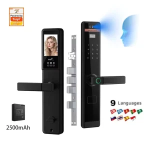 Facial Recognition Smart App IC Card Keyless Entry Memory Card Cloud System Wood Aluminum Doors WiFi