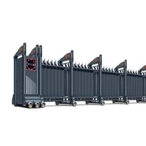 Factory Aluminum Alloy Remote Control Retractable Folding Security Gate for School Office Park