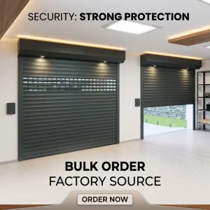 Factory Automatic Aluminum Garage Roller Shutter Anti-Theft Villa Compound Commercial Project Gate
