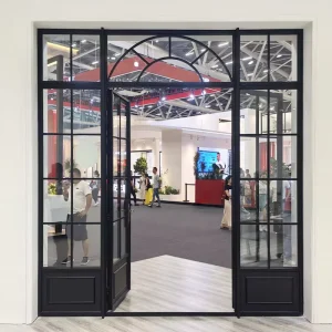 Factory Custom Windproof Noise-Reduction Anti-Corrosion Steel French Door