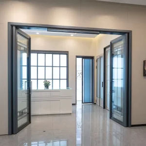 Factory Customization Modern Double-Glazed Tempered Glass Aluminum Sliding/Swing Doors for Kitchen, Bathroom & Bedroom