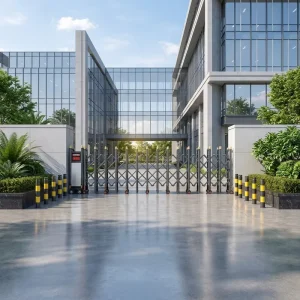 Factory Direct Automatic Electric Stainless Steel Collapsible Retractable Security Gate for Outdoor Use