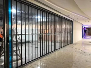 Factory Direct Automatic Polycarbonate Folding Door, Transparent Sound Insulating Space Partition