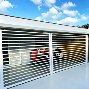 Factory Direct Clear Crystal PVC Roller Shutter Slat Motorized Mechanism Waterproof Dustproof