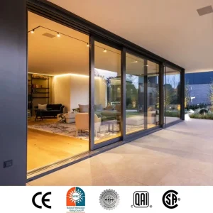 Factory Direct Commercial Aluminum Alloy Stainless Steel Glass Sliding Door Waterproof for Garden Hotels Exteriors