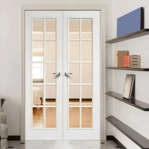 Factory Direct Commercial PVC UPVC Exterior Double Casement French Door Vinyl Residential Swing Patio Door