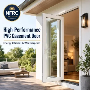 Factory Direct Customized French Door Exterior Balcony Soundproof and Waterproof Finished Plastic Material