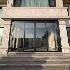 Factory Direct Frameless Glass Automatic Induction Sliding Door with 24VDC Motor and Sensor System