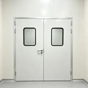Factory Direct GMP Standard Cleanroom Fireproof Galvanized Steel Door for Hospital Workshop Warehouse