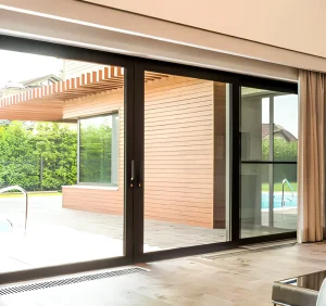 Factory Direct Hurricane-Resistant 4-Panel Tempered Glass Aluminum Alloy Sliding Doors, Waterproof Soundproof Insulation for Balcony
