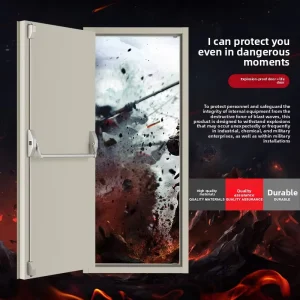 Factory Direct Postmodern Explosion-Proof Pressure-Relief Heavy-Duty Steel Doors for Boiler Rooms and Chemical Facilities