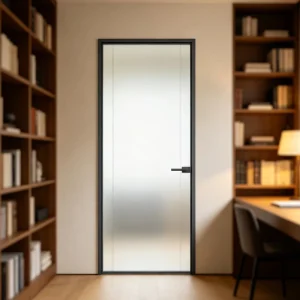 Factory Direct Slim Frame Tempered Safety Soundproof Dustproof Moisture-Proof Aluminum Glass Casement Door for Sauna Room