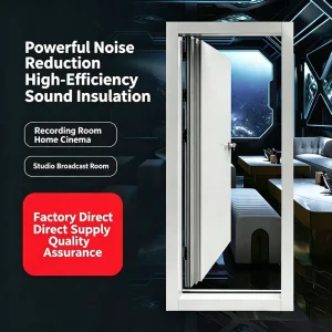 Factory Direct Steel Acoustic Door 50dB STC Sound Insulation and Absorbing for Laboratory and Industrial Use