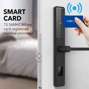 Factory Direct Supplier RFID Hotel Lock System with RF Card, Electronic Door Handle, Smart Hotel Door Lock