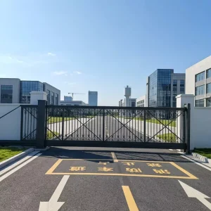 Factory Electric Aluminum Alloy Automatic Suspended Cantilever Sliding Gate, Retractable, Outdoor