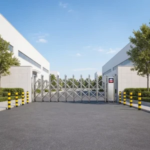 Factory Heavy Duty Aluminum Telescopic Sliding Sectional Electric Fencing Gate