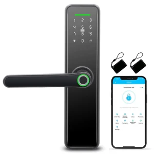 Factory Home Office Digital Smart Door Lock with WiFi App, Fingerprint, Password, Card, Keyless