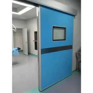 Factory Hospital Automatic Sliding Hermetic Door Galvanized Powder-Coated Honeycomb-Filled