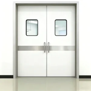 Factory Hospital Isolation Sliding Steel Cleanroom Door 60-Minute Fire Prevention