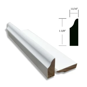 Factory Hot Sell Mediterranean Style Durable Eco-Friendly White Primed Wood Door Casing Stop Moulding