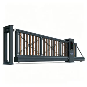 Factory Manufacturer Outdoor Aluminum Alloy Trackless Suspended Electric Cantilever Sliding Gate for Villa Courtyard