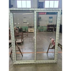 Factory Modern Interior Customized Color UPVC Double Glazed Sliding Glass Patio Door with Finished Surface