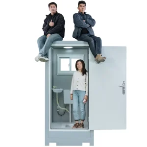 Factory Prefabricated Portable Toilet Outdoor Flushable Mobile Public Toilet Waterproof Customizable Restroom