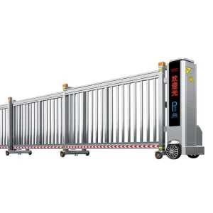 Factory Stainless Steel Electric Retractable Gate Automatic Remote Control Sliding Door Model ZJ-SS1U School