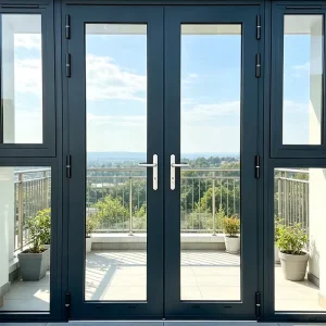 Factory Supplier Aluminum Alloy Double-Glazed Casement Door for Apartment Terrace