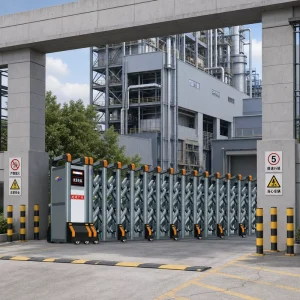 Factory Supply Aluminum Alloy Automatic Telescopic Retractable Sliding Gate for Outdoor Parking Lots