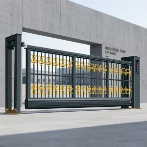 Factory Supply Aluminum Alloy Automatic Telescopic Sliding Gate Electric Retractable Gate School Campus