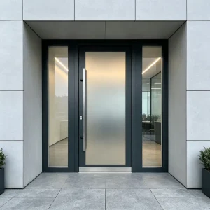 Factory Supply Custom Size Aluminum Door Anti-Collision Slim Sash for Commercial Store Office Partition Space